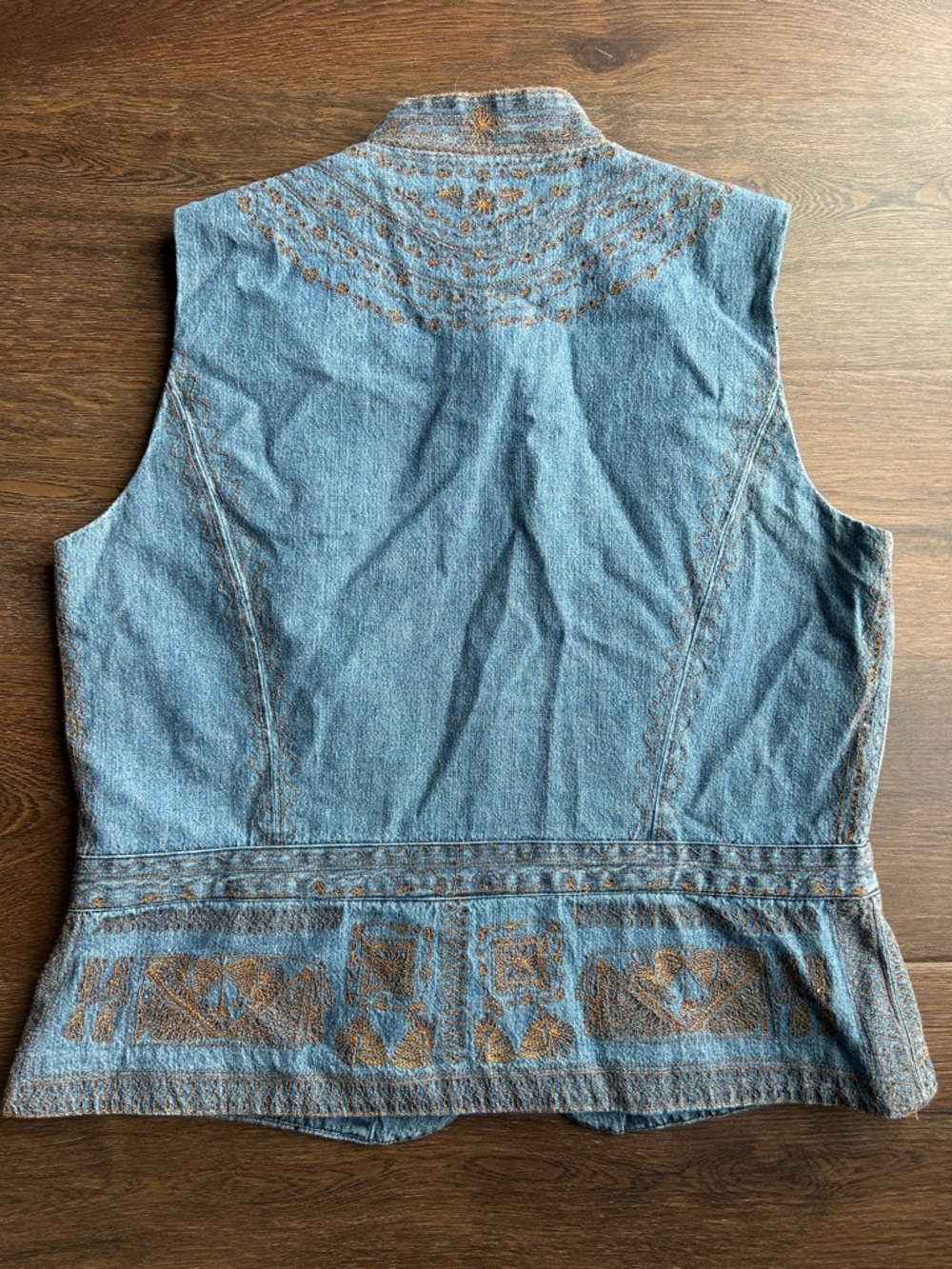 Coldwater Creek Denim Embroidered Vest | Denim Vest | Embroidered Vest - Picture 6 of 8